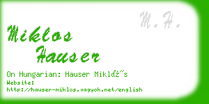 miklos hauser business card
